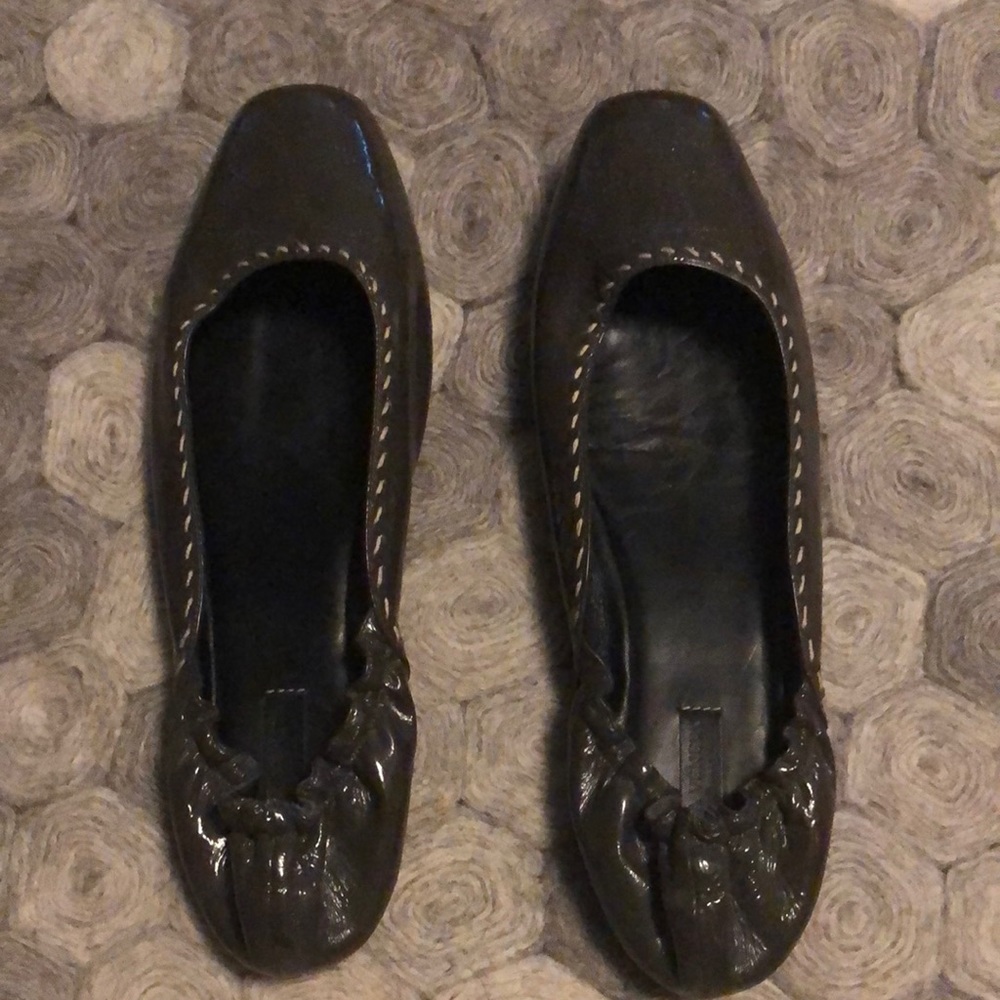 Bottega Veneta patent grey 9.5 ballet shoes